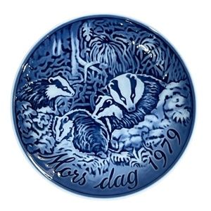 Grande Danica Mother's Day Collector Plate Mors Dag 1979 ~ The Badgers